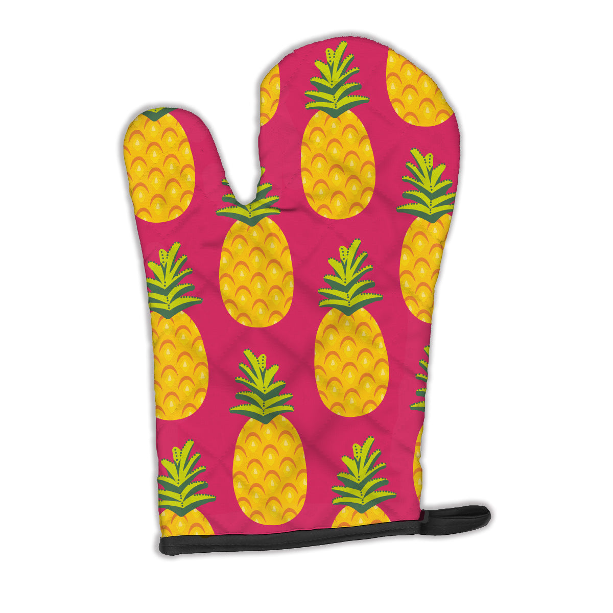 Pineapples on Pink Oven Mitt Heat Resistant Thick Oven Mitt for Hot Pans and Oven, Kitchen Mitt Protect Hands, Cooking Baking Glove