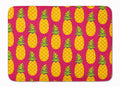 Pineapples on Pink Memory Foam Kitchen Mat Machine Washable Anti-Fatigue Cushion Comfort Bath or Kitchen Rug