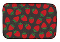 Strawberries on Gray Dish Drying Mat Absorbent Dish Drying Mat Pad for Kitchen Counter Dish Drainer Mat for Countertop, 14 x 21", Multicolor