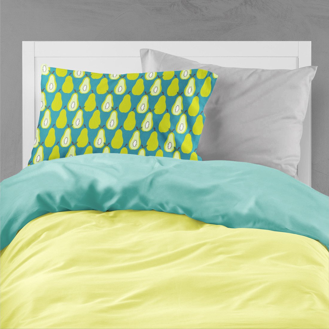 Pears on Green Standard Pillowcase Lightweight Super Soft Easy Care Decorative Artwork Pillowcase, Standard