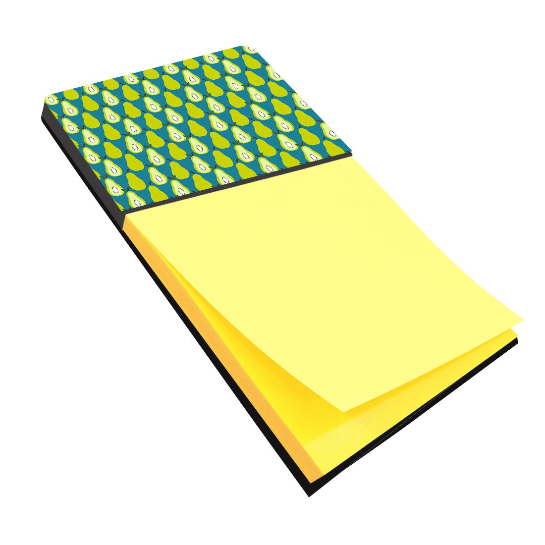 Pears on Green Watercolor Sticky Note Holder Refillable Dispenser Desk Accessory 3x3 Pad Gift