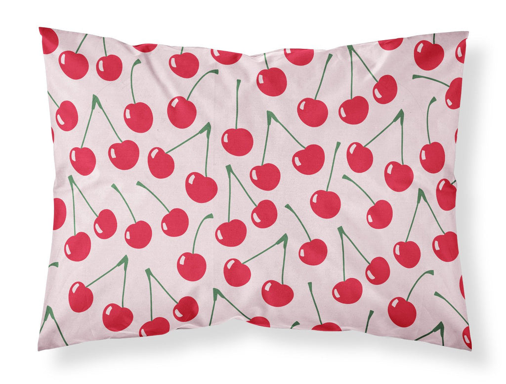 Cherries on Pink Standard Pillowcase Lightweight Super Soft Easy Care Decorative Artwork Pillowcase, Standard