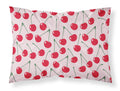 Cherries on Pink Standard Pillowcase Lightweight Super Soft Easy Care Decorative Artwork Pillowcase, Standard