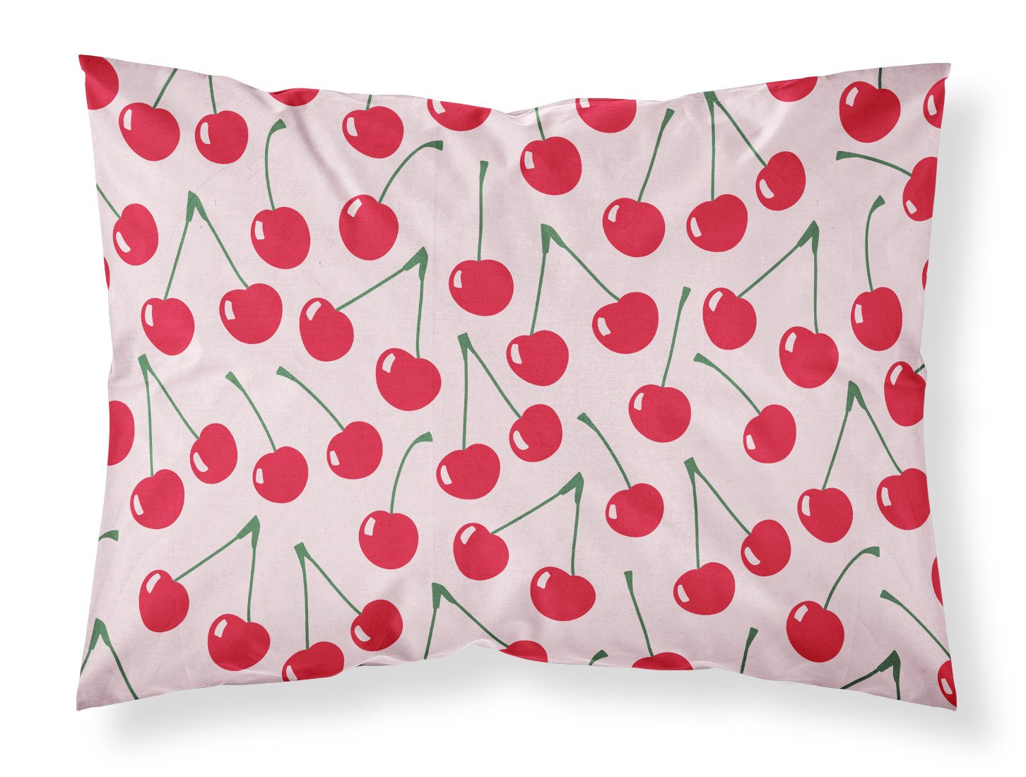 Cherries on Pink Standard Pillowcase Lightweight Super Soft Easy Care Decorative Artwork Pillowcase, Standard
