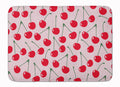 Cherries on Pink Memory Foam Kitchen Mat Machine Washable Anti-Fatigue Cushion Comfort Bath or Kitchen Rug