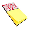 Cherries on Pink Watercolor Sticky Note Holder Refillable Dispenser Desk Accessory 3x3 Pad Gift