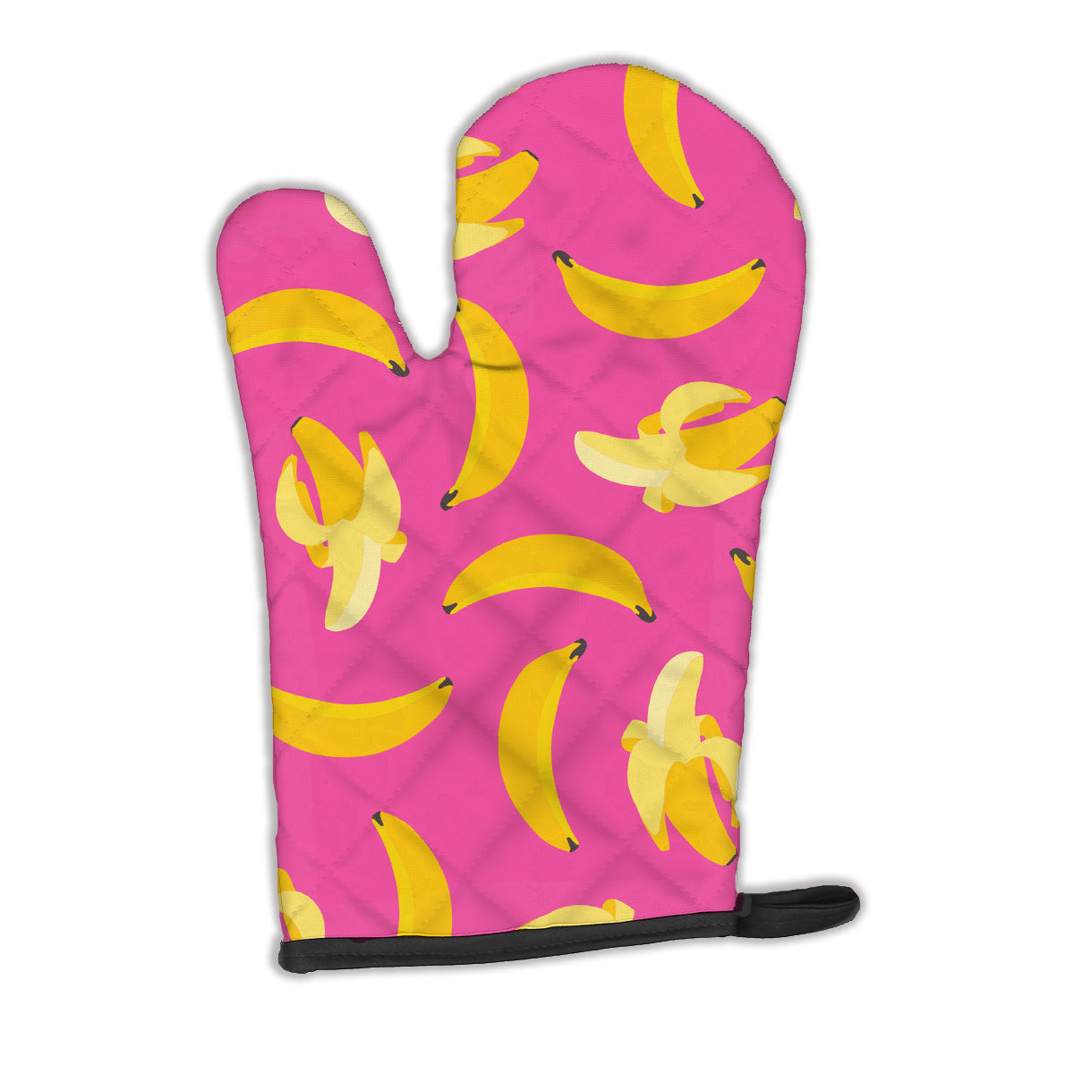 Bananas on Pink Oven Mitt Heat Resistant Thick Oven Mitt for Hot Pans and Oven, Kitchen Mitt Protect Hands, Cooking Baking Glove