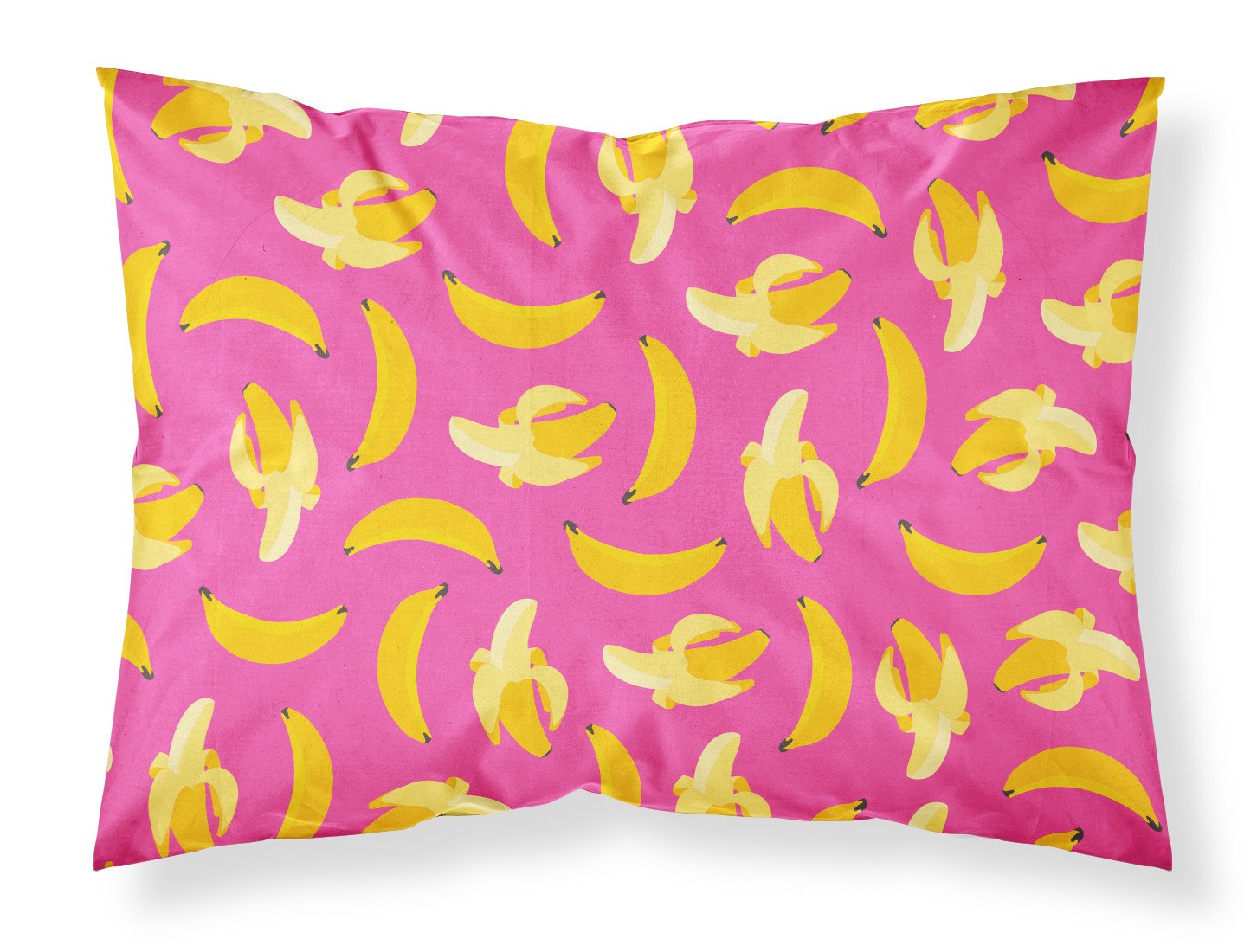 Bananas on Pink Standard Pillowcase Lightweight Super Soft Easy Care Decorative Artwork Pillowcase, Standard