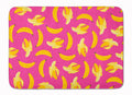 Bananas on Pink Memory Foam Kitchen Mat Machine Washable Anti-Fatigue Cushion Comfort Bath or Kitchen Rug