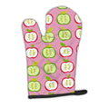 Apples on Pink Oven Mitt Heat Resistant Thick Oven Mitt for Hot Pans and Oven, Kitchen Mitt Protect Hands, Cooking Baking Glove