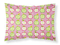 Apples on Pink Standard Pillowcase Lightweight Super Soft Easy Care Decorative Artwork Pillowcase, Standard