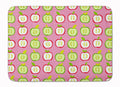 Apples on Pink Memory Foam Kitchen Mat Machine Washable Anti-Fatigue Cushion Comfort Bath or Kitchen Rug