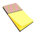 Apples on Pink Watercolor Sticky Note Holder Refillable Dispenser Desk Accessory 3x3 Pad Gift