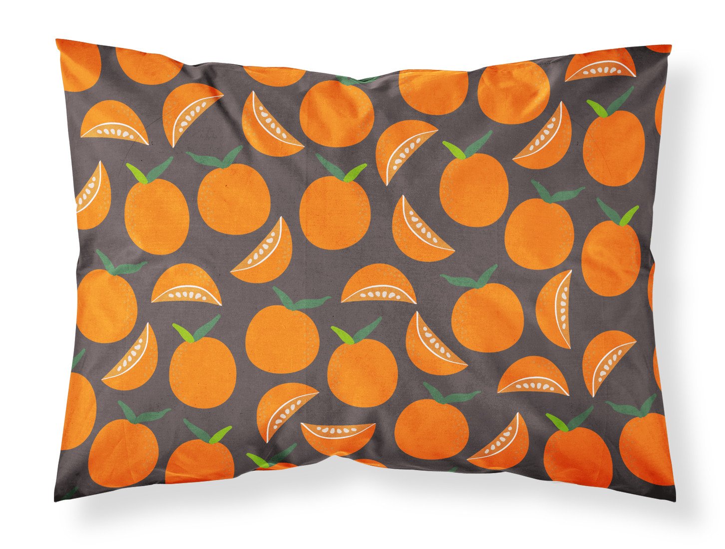 Oranges on Gray Standard Pillowcase Lightweight Super Soft Easy Care Decorative Artwork Pillowcase, Standard