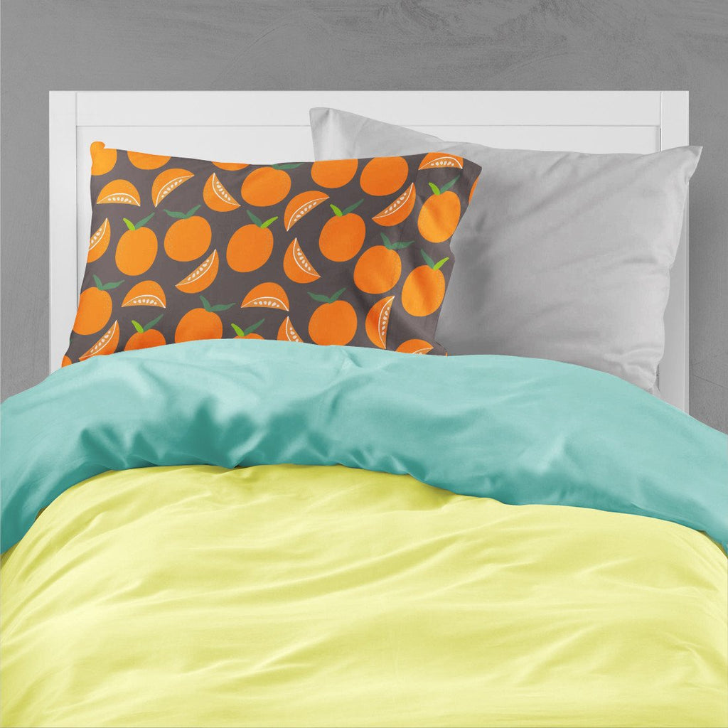 Oranges on Gray Standard Pillowcase Lightweight Super Soft Easy Care Decorative Artwork Pillowcase, Standard