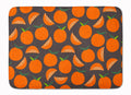 Oranges on Gray Memory Foam Kitchen Mat Machine Washable Anti-Fatigue Cushion Comfort Bath or Kitchen Rug