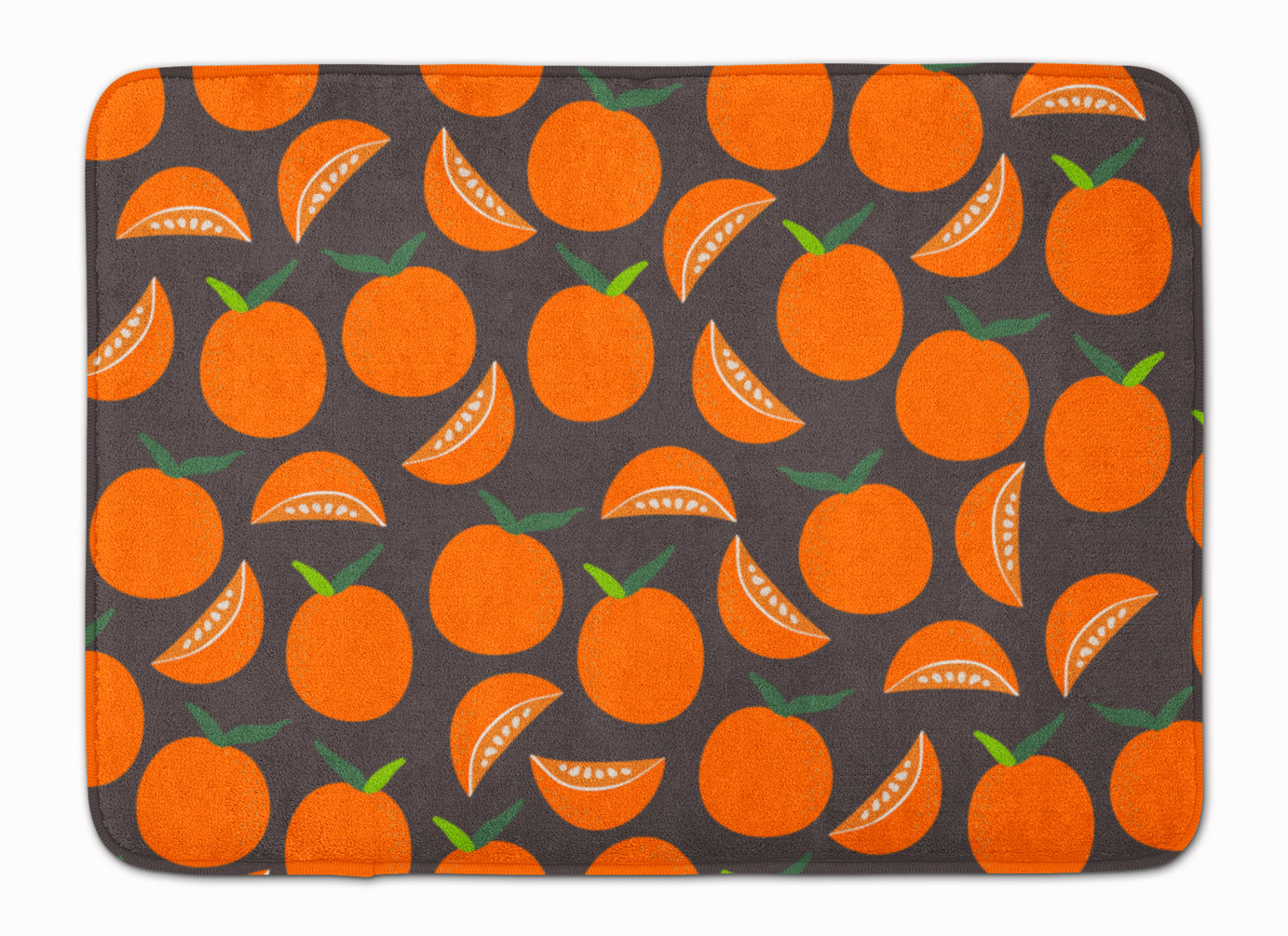 Oranges on Gray Memory Foam Kitchen Mat Machine Washable Anti-Fatigue Cushion Comfort Bath or Kitchen Rug