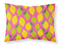 Lemons and Limes on Pink Standard Pillowcase Lightweight Super Soft Easy Care Decorative Artwork Pillowcase, Standard