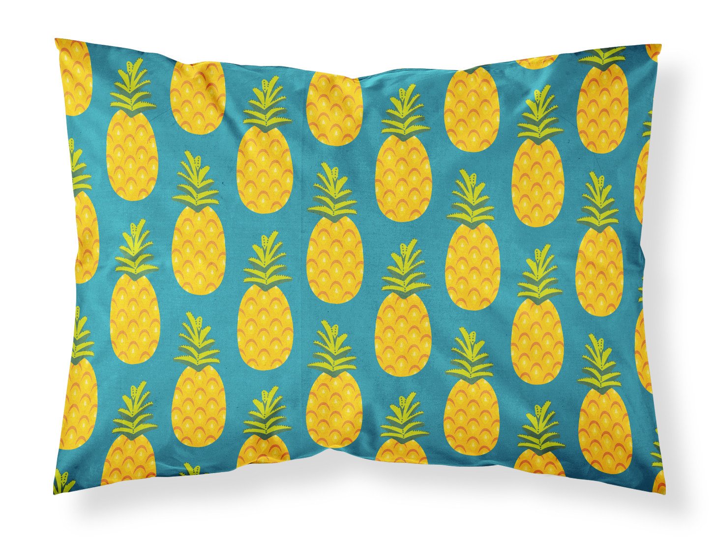Pineapples on Teal Standard Pillowcase Lightweight Super Soft Easy Care Decorative Artwork Pillowcase, Standard