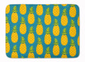 Pineapples on Teal Memory Foam Kitchen Mat Machine Washable Anti-Fatigue Cushion Comfort Bath or Kitchen Rug