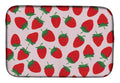 Strawberries on Pink Dish Drying Mat Absorbent Dish Drying Mat Pad for Kitchen Counter Dish Drainer Mat for Countertop, 14 x 21", Multicolor
