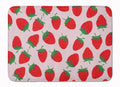 Strawberries on Pink Memory Foam Kitchen Mat Machine Washable Anti-Fatigue Cushion Comfort Bath or Kitchen Rug