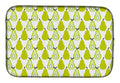 Pears on White Dish Drying Mat Absorbent Dish Drying Mat Pad for Kitchen Counter Dish Drainer Mat for Countertop, 14 x 21", Multicolor