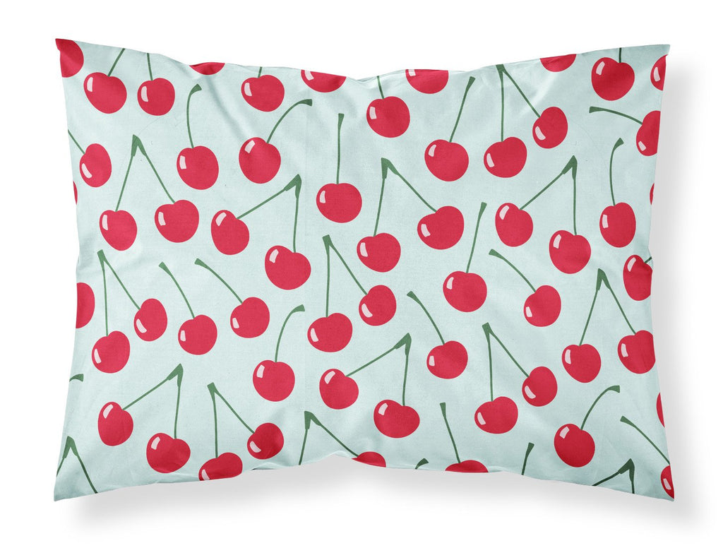 Cherries on Blue Standard Pillowcase Lightweight Super Soft Easy Care Decorative Artwork Pillowcase, Standard