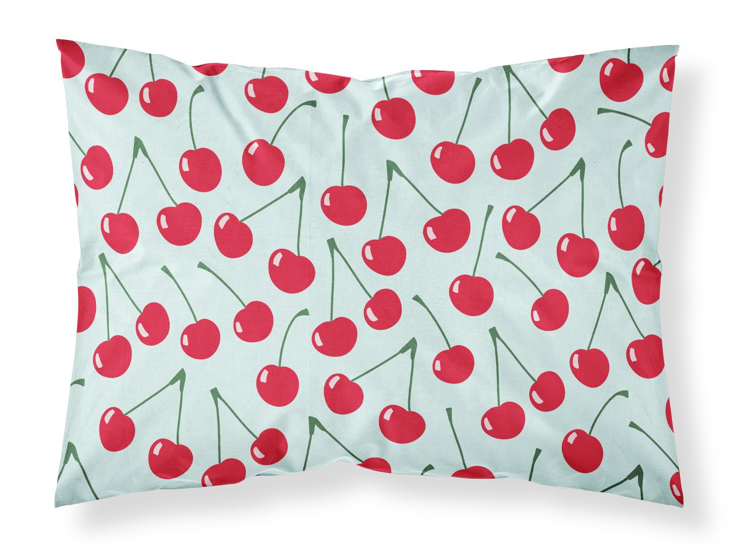 Cherries on Blue Standard Pillowcase Lightweight Super Soft Easy Care Decorative Artwork Pillowcase, Standard