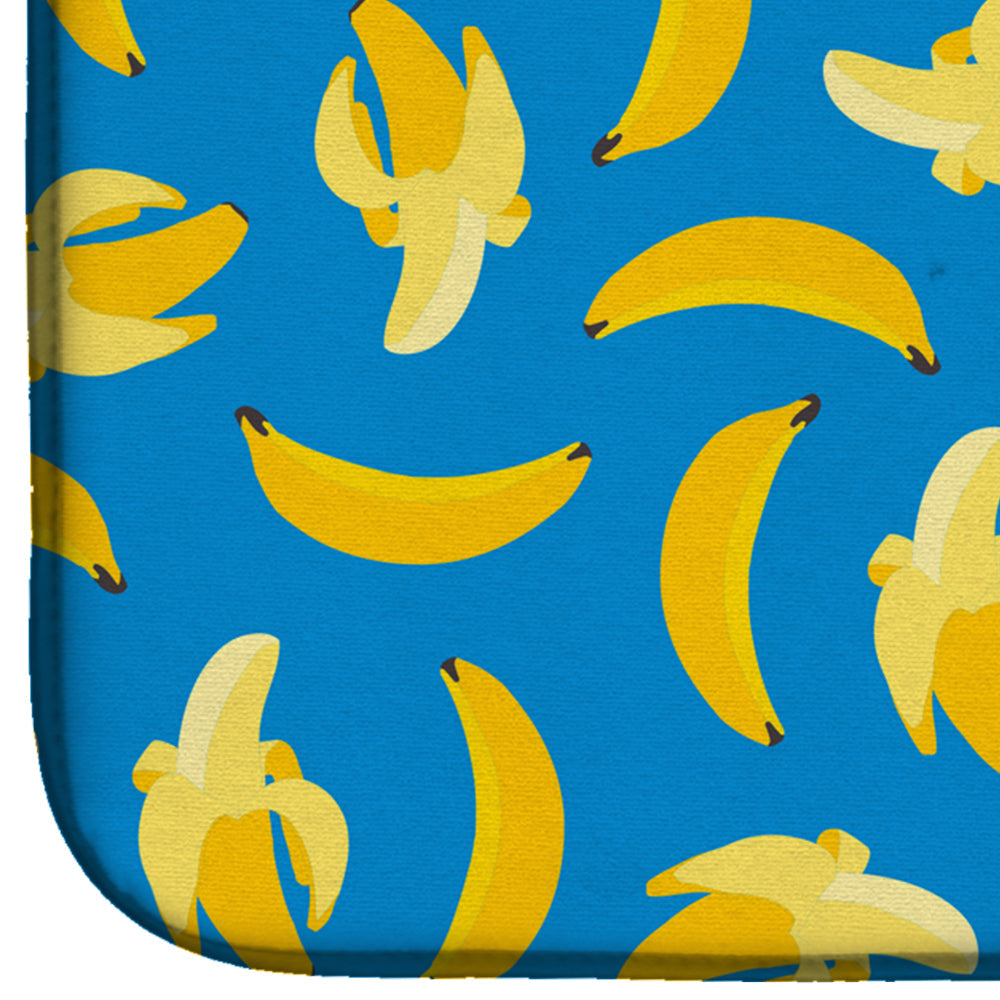 Bananas on Blue Dish Drying Mat Absorbent Dish Drying Mat Pad for Kitchen Counter Dish Drainer Mat for Countertop, 14 x 21", Multicolor