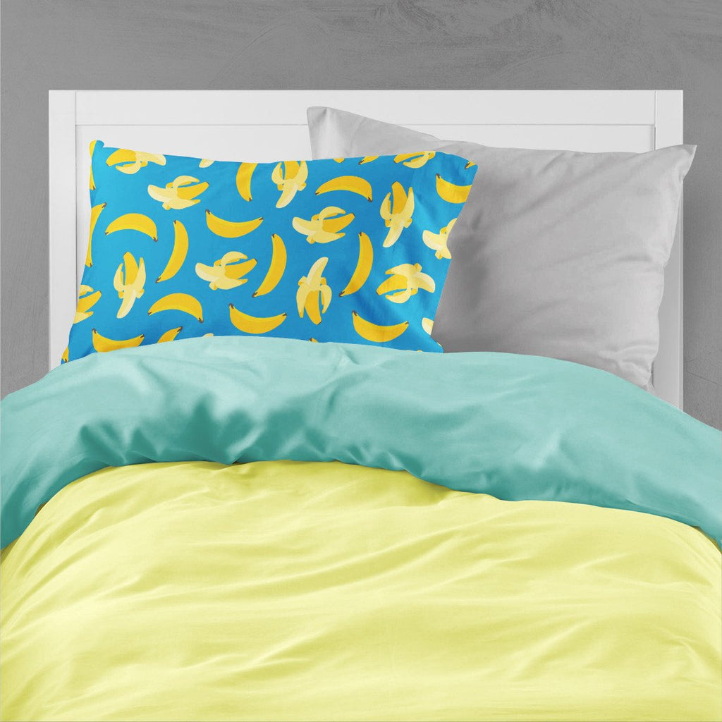 Bananas on Blue Standard Pillowcase Lightweight Super Soft Easy Care Decorative Artwork Pillowcase, Standard