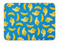 Bananas on Blue Memory Foam Kitchen Mat Machine Washable Anti-Fatigue Cushion Comfort Bath or Kitchen Rug