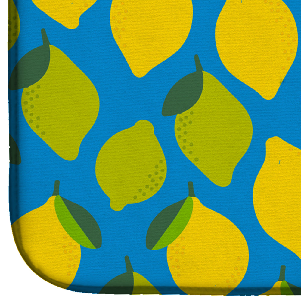 Lemons and Limes Dish Drying Mat Absorbent Dish Drying Mat Pad for Kitchen Counter Dish Drainer Mat for Countertop, 14 x 21", Multicolor