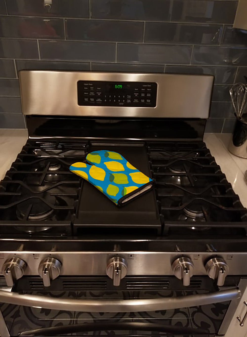 Lemons and Limes Oven Mitt Heat Resistant Thick Oven Mitt for Hot Pans and Oven, Kitchen Mitt Protect Hands, Cooking Baking Glove