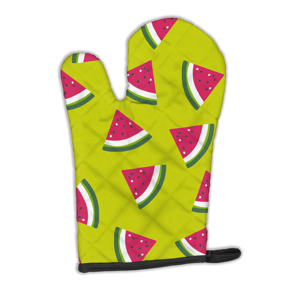 Watermelon on Lime Green Oven Mitt Heat Resistant Thick Oven Mitt for Hot Pans and Oven, Kitchen Mitt Protect Hands, Cooking Baking Glove