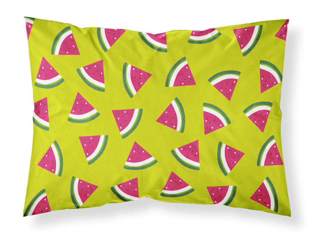 Watermelon on Lime Green Standard Pillowcase Lightweight Super Soft Easy Care Decorative Artwork Pillowcase, Standard