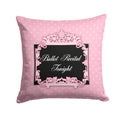 Ballerina Ballet Recital Tonight Decorative Throw Pillow 14x14 Indoor Outdoor Accent Cushion, Fabric Cover with Insert for Sofa, Bed, Porch & Living Room