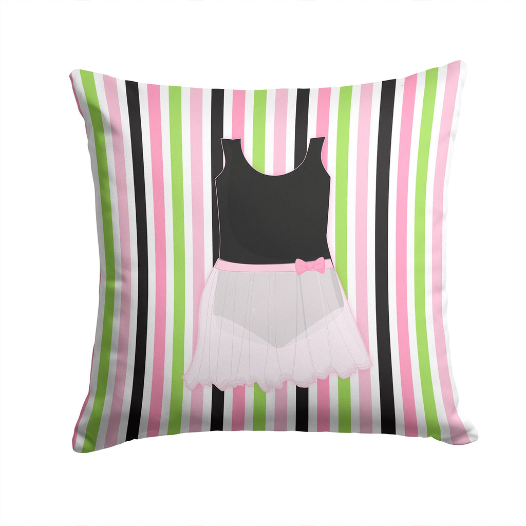 Ballerina Leotard and skirt Decorative Throw Pillow 14x14 Indoor Outdoor Accent Cushion, Fabric Cover with Insert for Sofa, Bed, Porch & Living Room