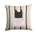 Ballerina Leotard and skirt Decorative Throw Pillow 14x14 Indoor Outdoor Accent Cushion, Fabric Cover with Insert for Sofa, Bed, Porch & Living Room