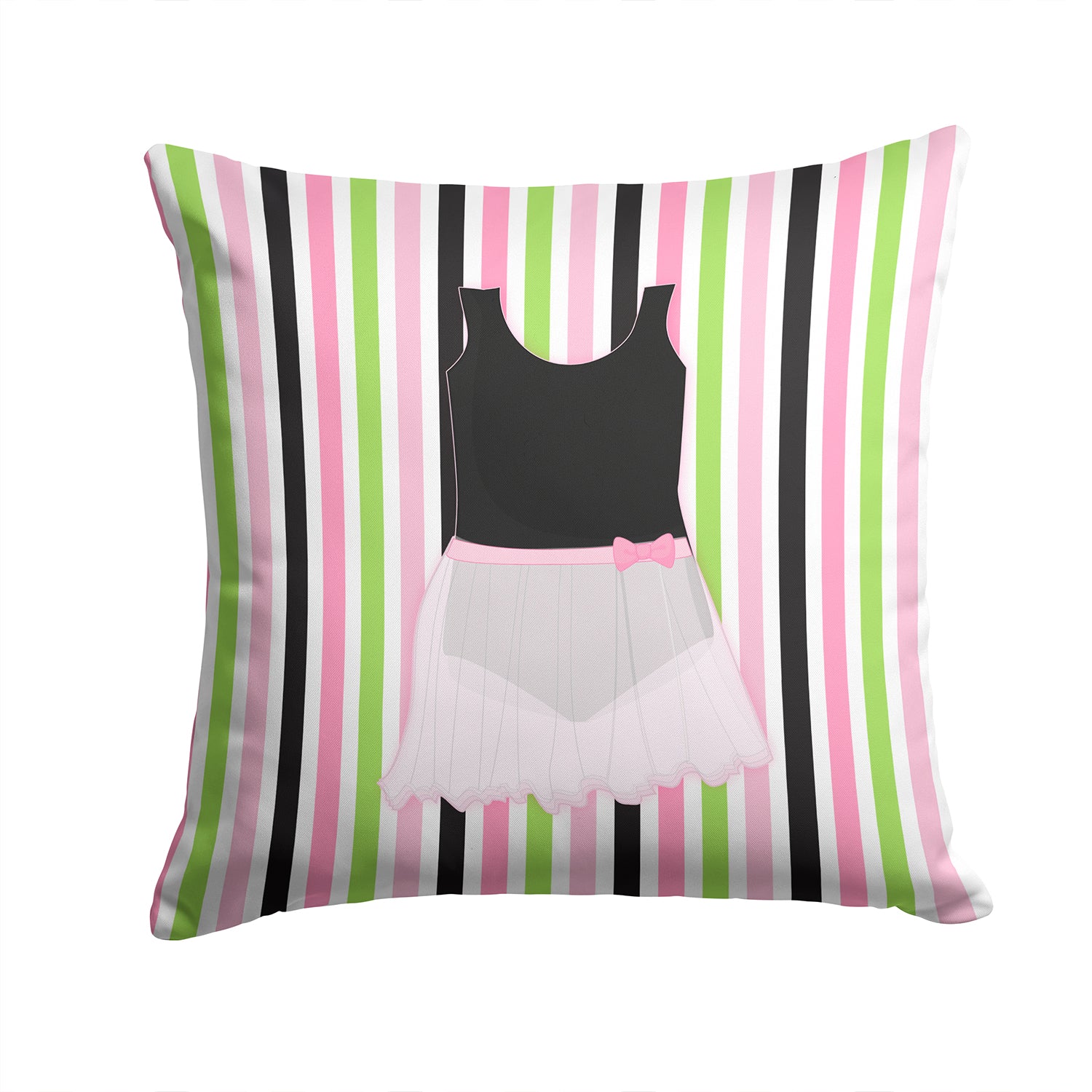 Ballerina Leotard and skirt Decorative Throw Pillow 14x14 Indoor Outdoor Accent Cushion, Fabric Cover with Insert for Sofa, Bed, Porch & Living Room