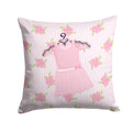 Ballerina Ballet Attire Decorative Throw Pillow 14x14 Indoor Outdoor Accent Cushion, Fabric Cover with Insert for Sofa, Bed, Porch & Living Room