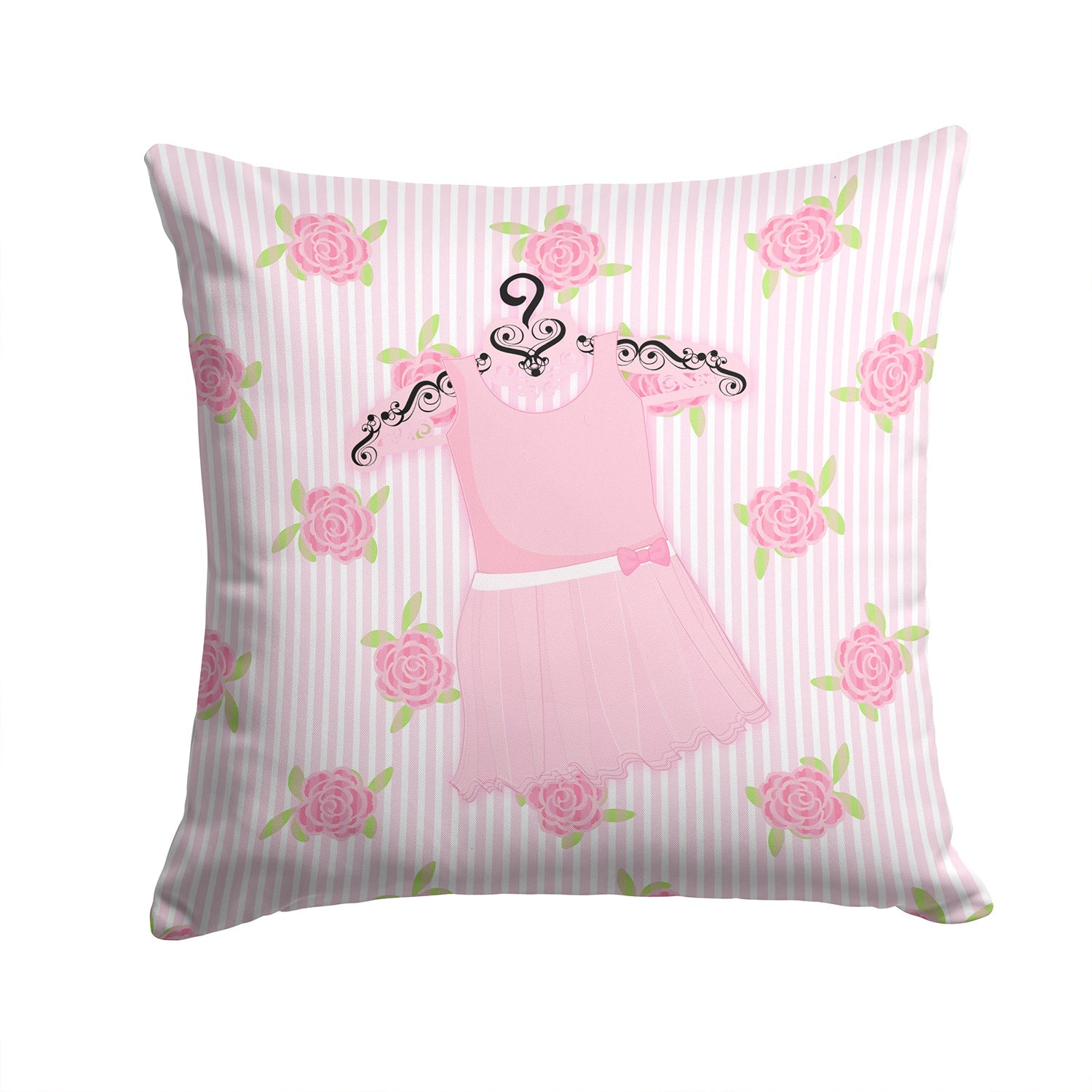 Ballerina Ballet Attire Decorative Throw Pillow 14x14 Indoor Outdoor Accent Cushion, Fabric Cover with Insert for Sofa, Bed, Porch & Living Room