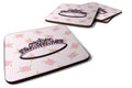 Ballerina Tiara Sparkles Foam Coasters Set of 4 Cup Coasters for Indoor Outdoor, Tabletop Protection, Anti Slip, Mouse pad Material