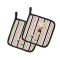 Ballerina Blonde Point Pot Holder Set of 2 Heat Resistant Quilted Hot Pads 7.5 x 7.5 Inch, Insulated Kitchen Trivets for Cooking & Baking