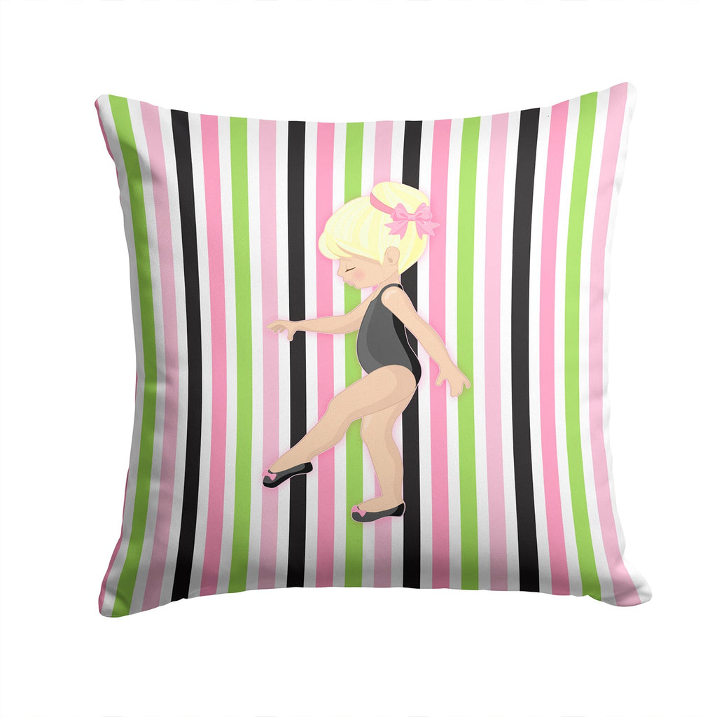 Ballerina Blonde Point Decorative Throw Pillow 14x14 Indoor Outdoor Accent Cushion, Fabric Cover with Insert for Sofa, Bed, Porch & Living Room