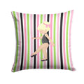 Ballerina Blonde Point Decorative Throw Pillow 14x14 Indoor Outdoor Accent Cushion, Fabric Cover with Insert for Sofa, Bed, Porch & Living Room