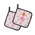 Ballerina Red Head Back Pose Pot Holder Set of 2 Heat Resistant Quilted Hot Pads 7.5 x 7.5 Inch, Insulated Kitchen Trivets for Cooking & Baking