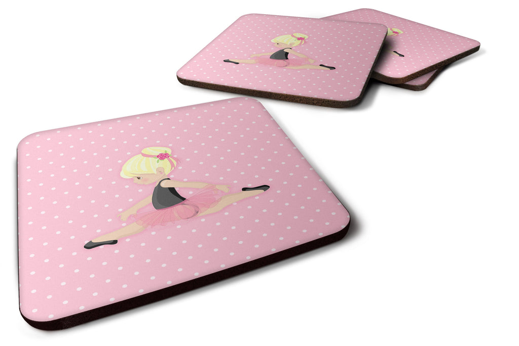 Ballerina Blonde Jete Foam Coasters Set of 4 Cup Coasters for Indoor Outdoor, Tabletop Protection, Anti Slip, Mouse pad Material