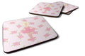 Ballerina Blonde Back Pose Foam Coasters Set of 4 Cup Coasters for Indoor Outdoor, Tabletop Protection, Anti Slip, Mouse pad Material