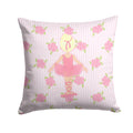 Ballerina Blonde Back Pose Decorative Throw Pillow 14x14 Indoor Outdoor Accent Cushion, Fabric Cover with Insert for Sofa, Bed, Porch & Living Room
